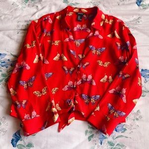 Long sleeve V neck Top